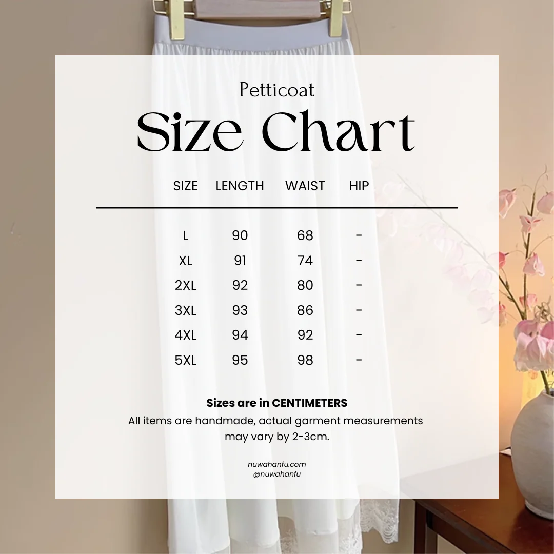 Ling Hui 凌晖 Dew Light Plus Size Lace Qipao Hanfu Petticoat Underskirt - Image 11