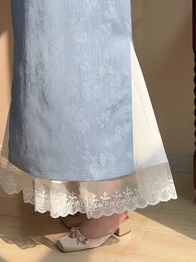 Ling Hui 凌晖 Dew Light Plus Size Lace Qipao Hanfu Petticoat Underskirt - Image 6