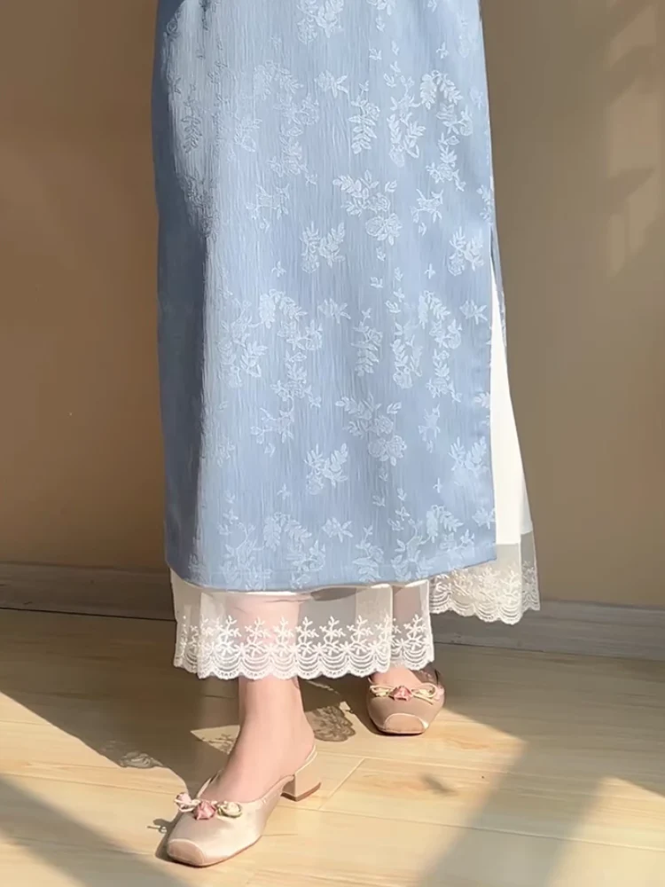 Ling Hui 凌晖 Dew Light Plus Size Lace Qipao Hanfu Petticoat Underskirt - Image 8