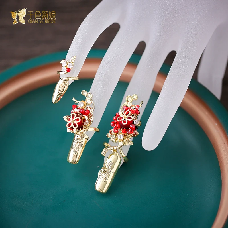 Lóng Huā 龙花 Dragon Flower New Chinese Style Finger Nail Guards - Image 2