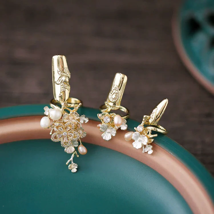 Lóng Huā 龙花 Dragon Flower New Chinese Style Finger Nail Guards - Image 5