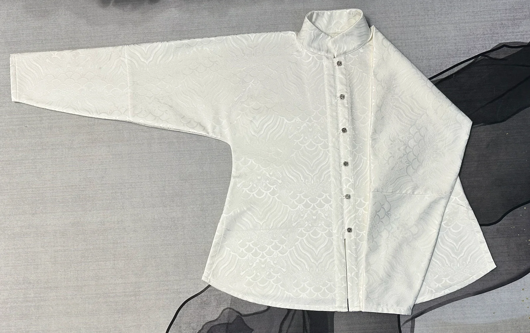 Long Lin 龙鳞 Dragon Scales Ming Dynasty Men's & Unisex Liling Duijin Ao Standing Collar Winter Top - Image 11
