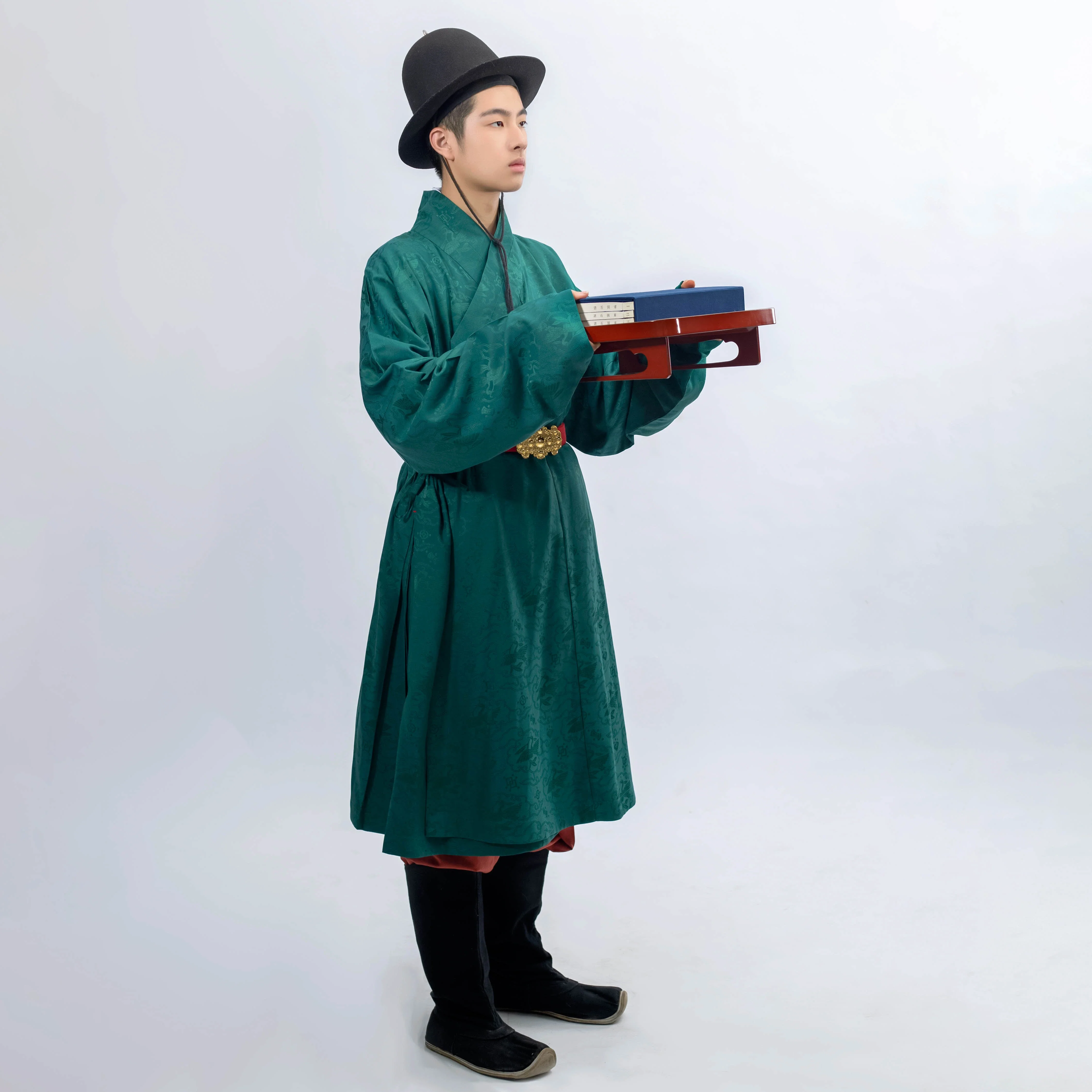 Lu'an 芦暗 Wild Reed Early Ming Dynasty Men's Restoration Changshan Robe - Image 5