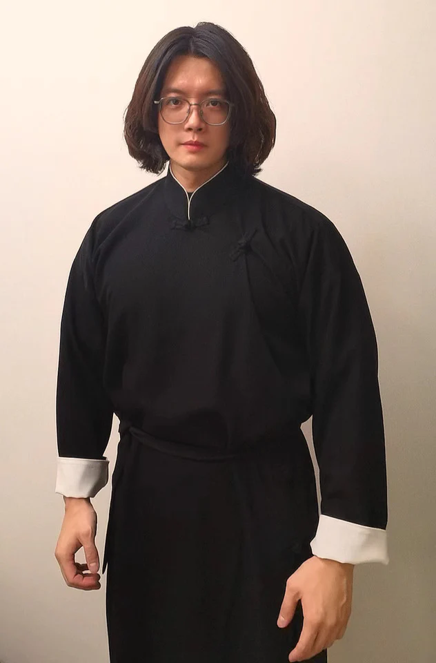 Luan Shan 乱山 Chaotic Mountain Modernized Republican Era Belted Changpao Mandarin Collar Robe - Image 7