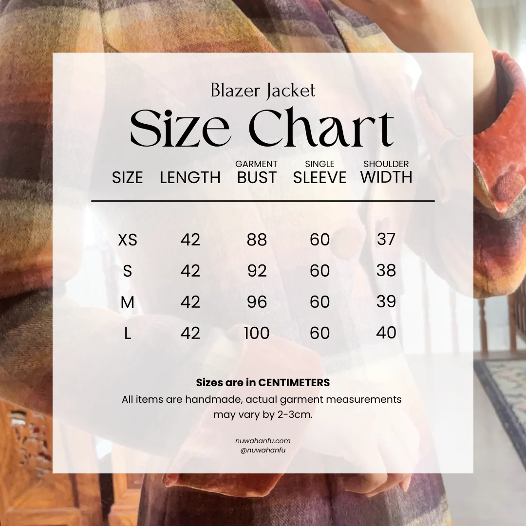 Lunyi Caocha 薰衣草茶 Lavender Tea 1940s Inspired Plaid Cashmere Wool Qipao & Cropped Blazer Set - Image 11