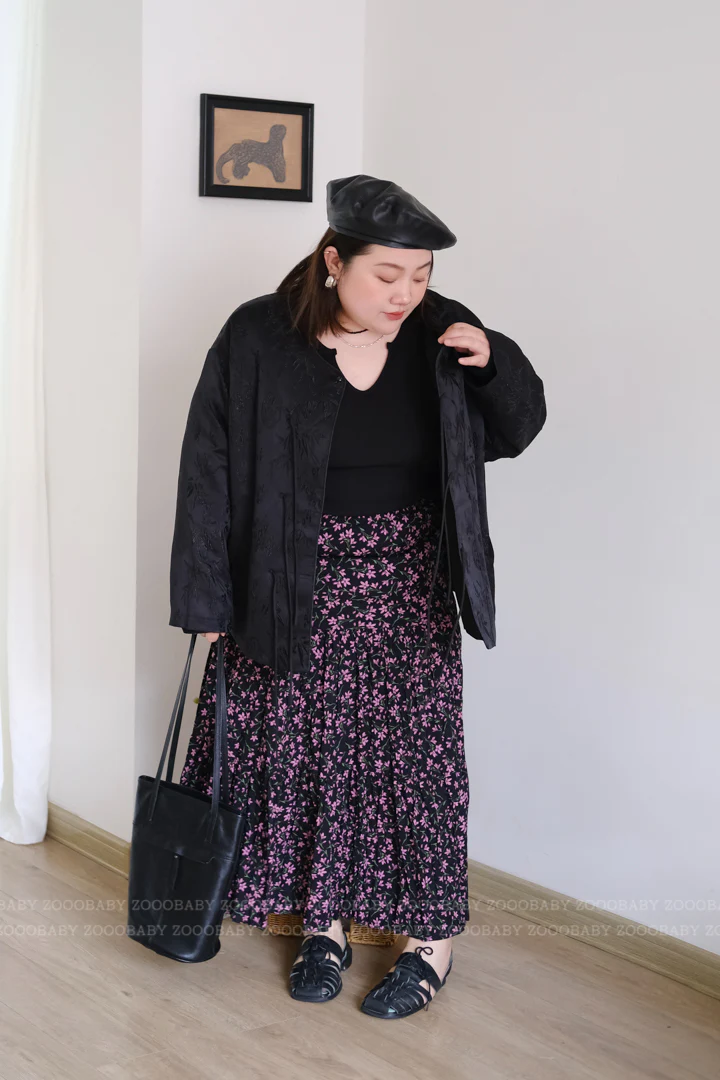 Luo Pan 罗盘 Compass New Chinese Style Plus Size Round Collar Qipao Jacket - Image 6