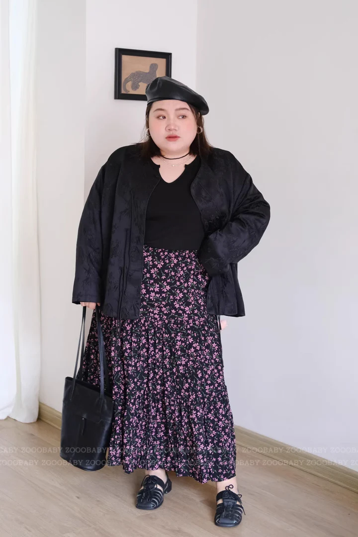 Luo Pan 罗盘 Compass New Chinese Style Plus Size Round Collar Qipao Jacket - Image 7