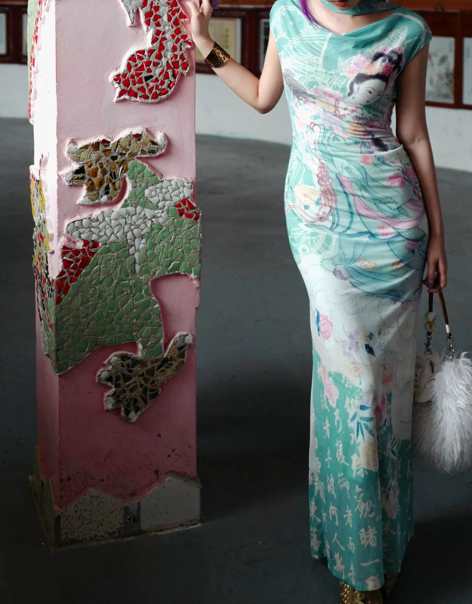 Luo Shen 洛神 Goddess of the River Luo New Chinese Style Off-Shoulder Dress - Image 6