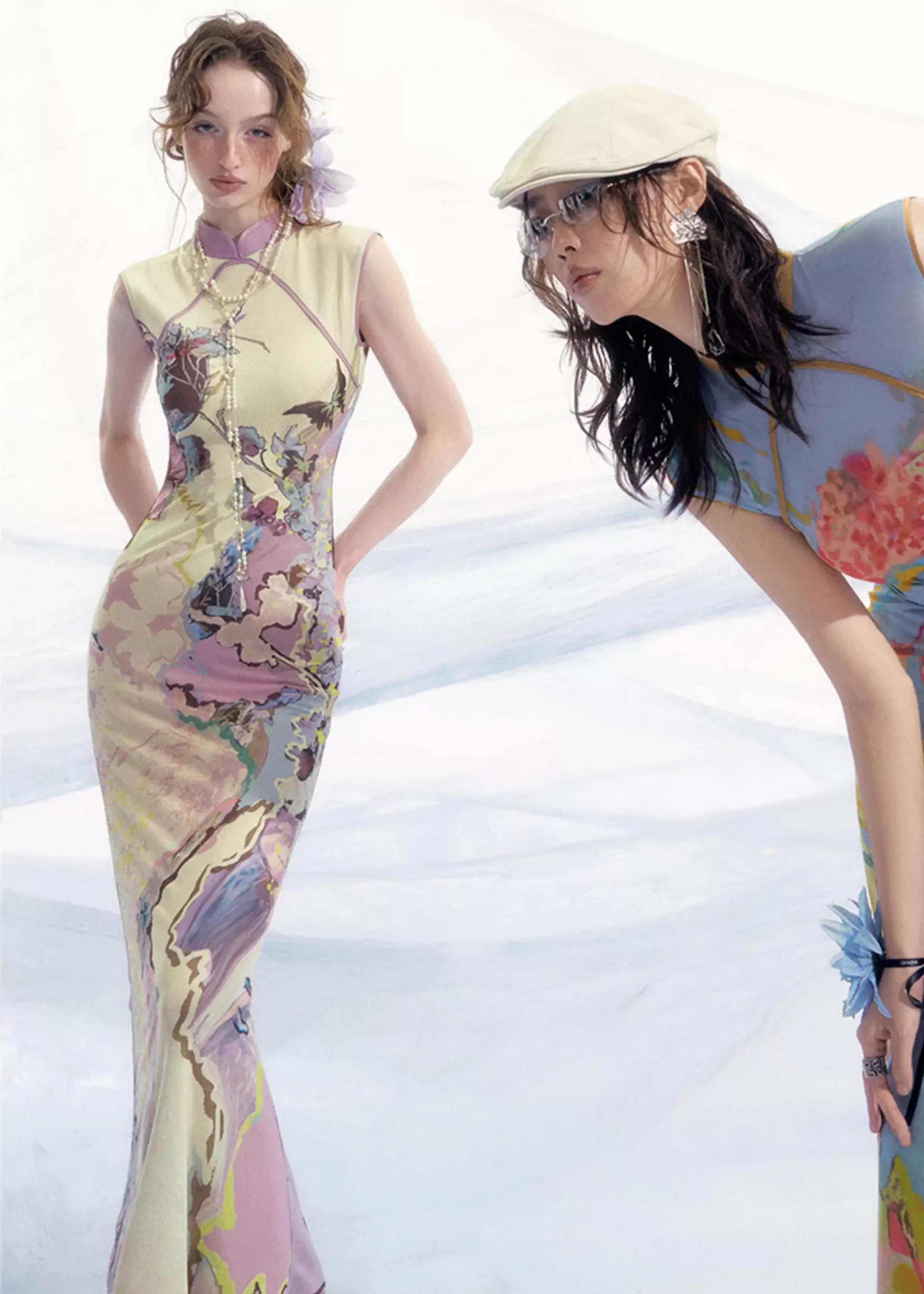 Luoman Ci 罗曼词 Romance Language New Chinese Style Colorful Sleeveless Qipao - Image 2