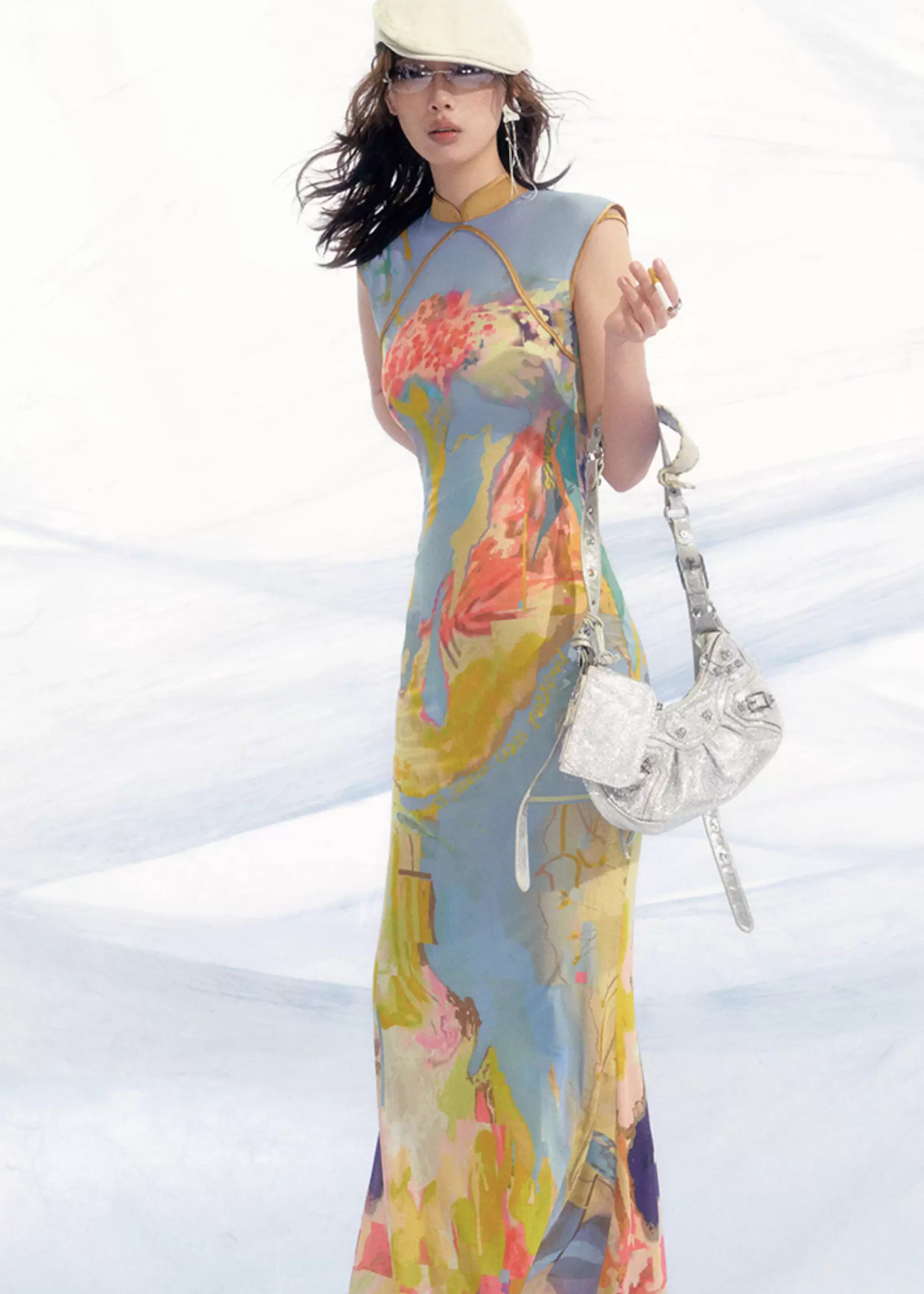 Luoman Ci 罗曼词 Romance Language New Chinese Style Colorful Sleeveless Qipao - Image 3