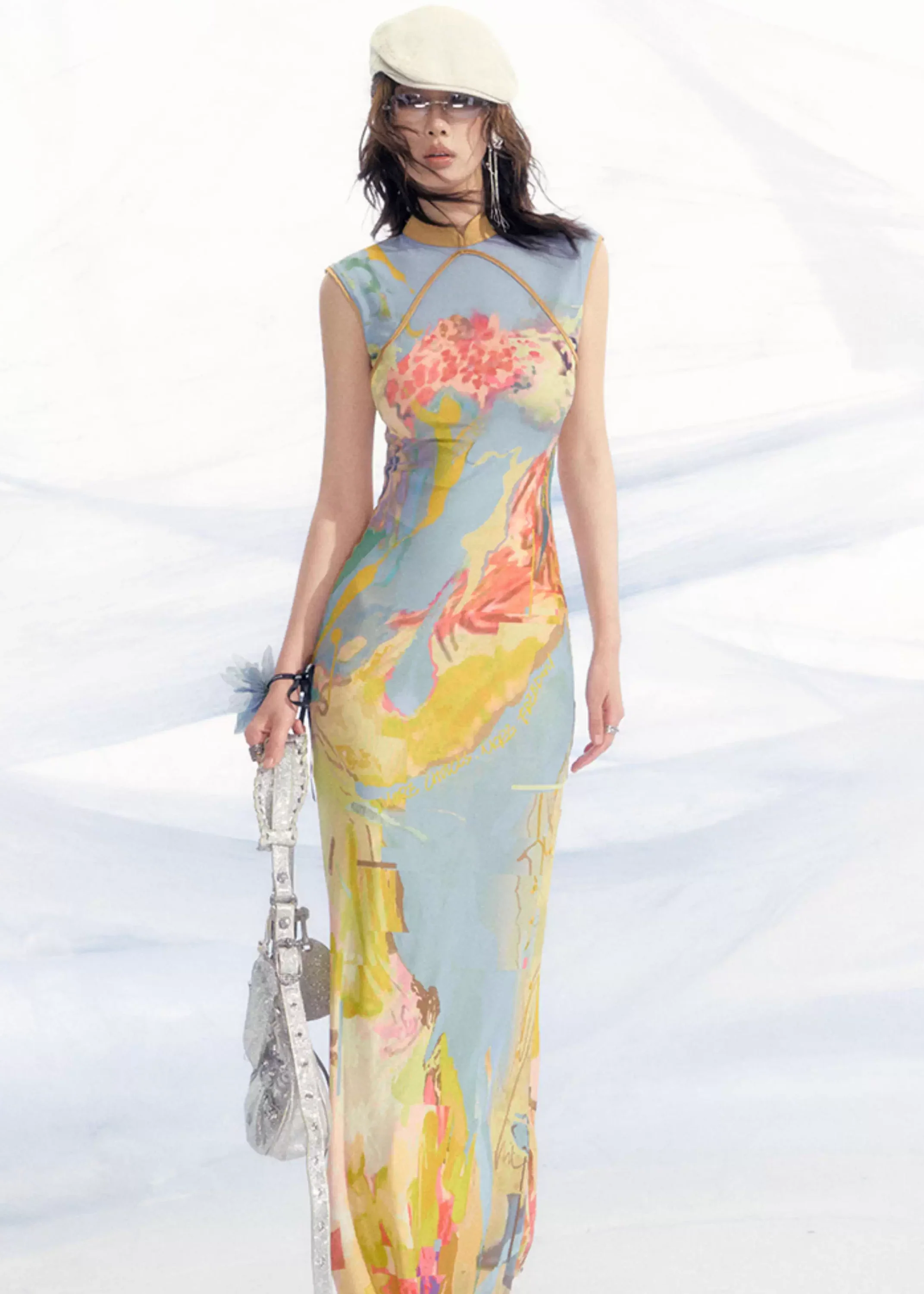 Luoman Ci 罗曼词 Romance Language New Chinese Style Colorful Sleeveless Qipao - Image 9