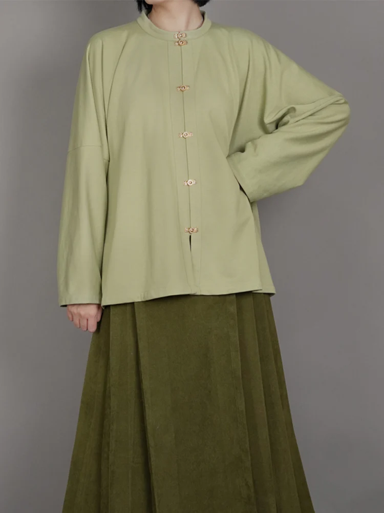 M&Ms 巧克力豆 Ming Dynasty Plus Size Cotton Standing Collar Top & Bijia Vest Set - Image 3