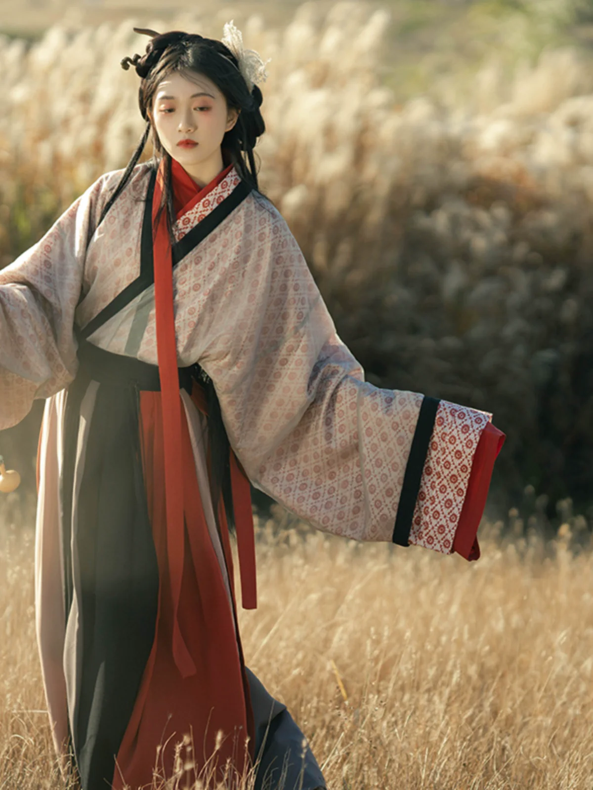 Magu 麻姑 Grassland Nymph WeiJin Dynasty Print Ruqun Set - Image 3