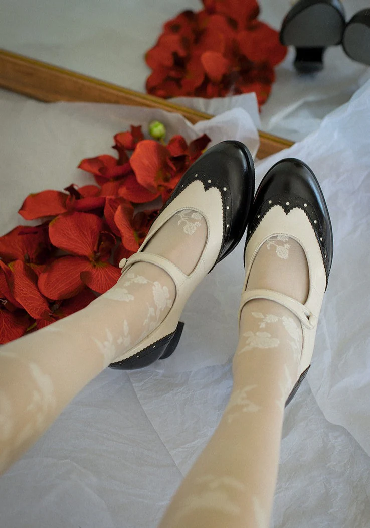 Margarita 玛格丽特 1920s Schoolgirl Reproduction Cowhide Leather Shoe - Image 16
