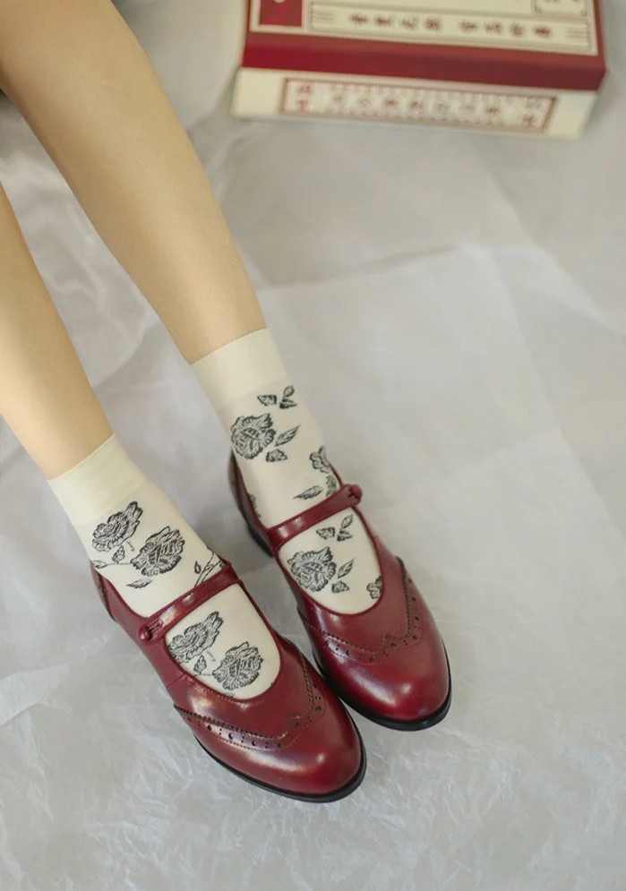 Margarita 玛格丽特 1920s Schoolgirl Reproduction Cowhide Leather Shoe - Image 8
