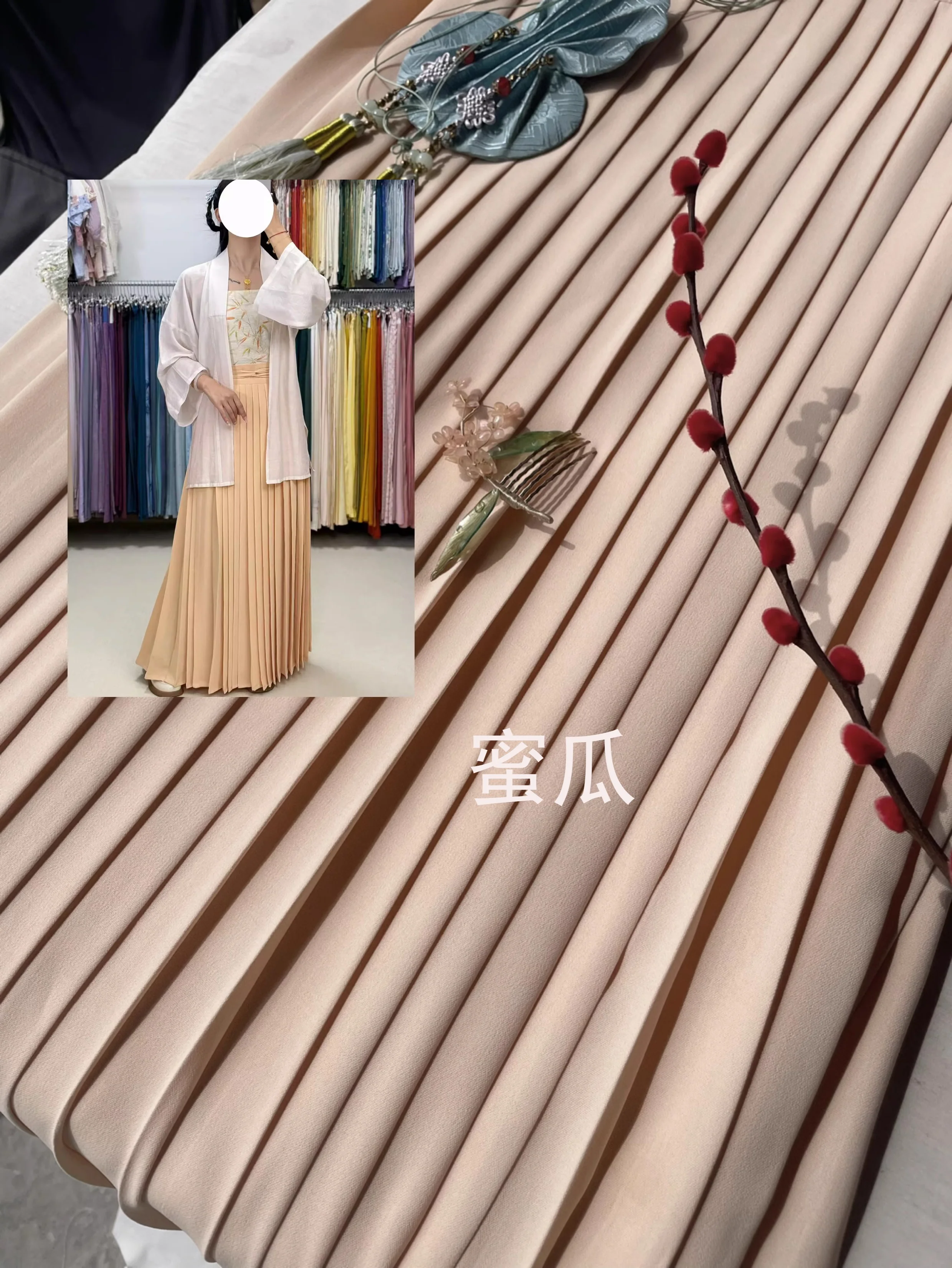 Mashu 麻薯 Mochi Song Dynasty Custom Multi Colored Baidiequn Hundred Pleat Skirt - Image 19