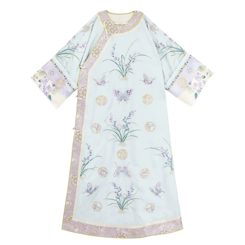 Meng Meng 萌萌 Qing Dynasty Embroidered Changyi Dress - Image 18