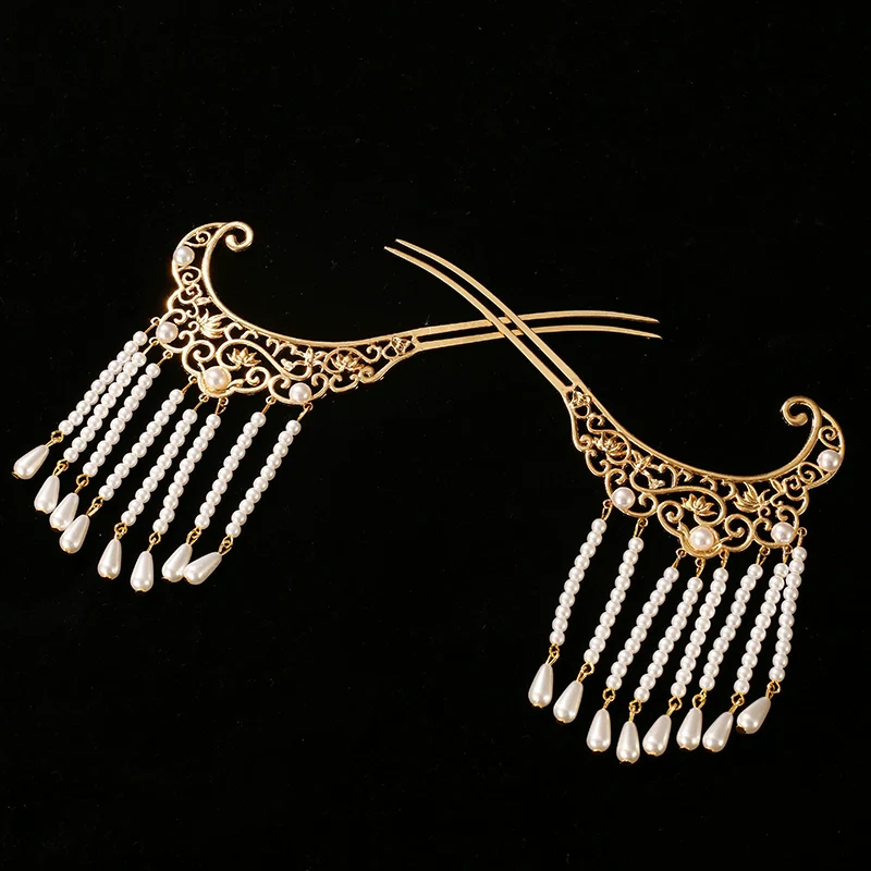 Meng Zhen 梦珍 Dreamy Pearl Tang Song Ming Hairpin Set - Image 3