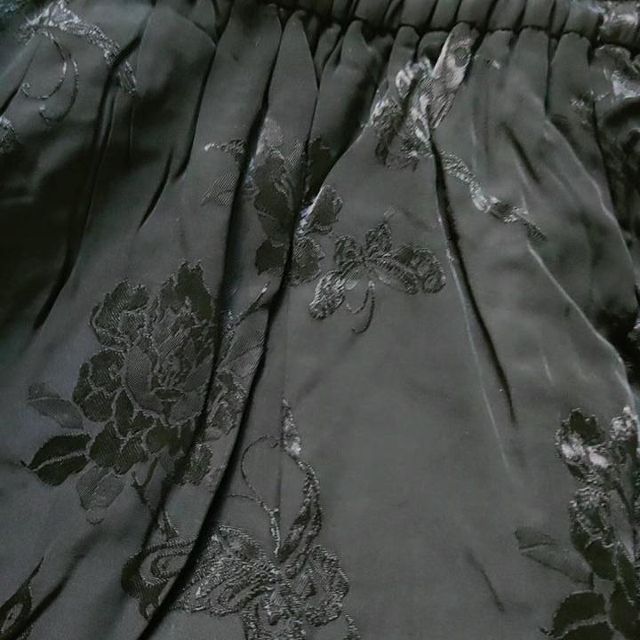 Mohua Yin 墨花隐 Inked Flower Republic of China Floral Jacquard Winter Quilt Lined Midi Skirt - Image 5