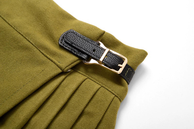 Momao Xiewen 磨毛斜纹 Brushed Twill Pocket Adjustable Modernized Mamian Skirt - Image 6