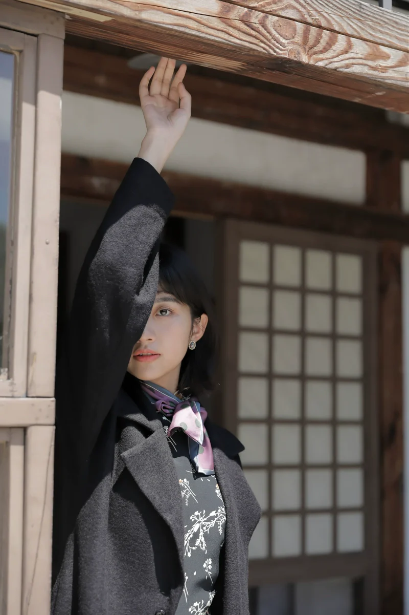 Mu Feng 沐风 Pure Wind 1930s Inspired Wool Blend A-line Trench Coat - Image 10