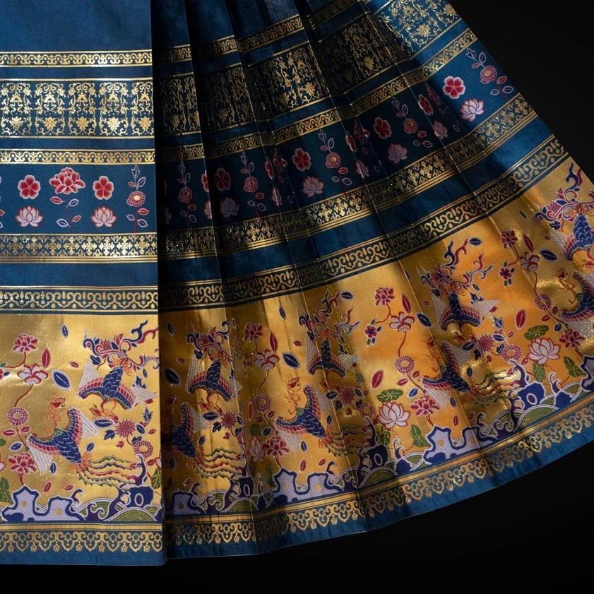 Mudan 牡丹 Peony & Pheasant Wedding Mamian Skirt - Image 4