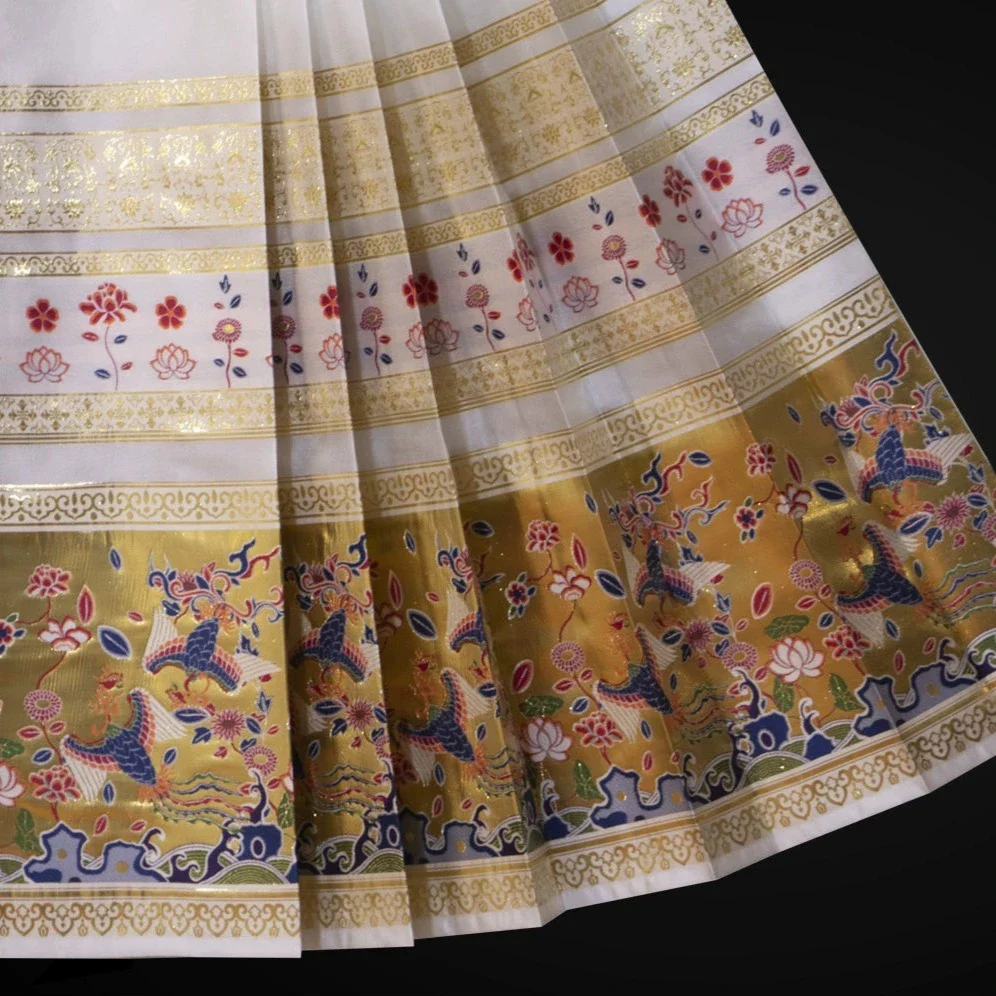 Mudan 牡丹 Peony & Pheasant Wedding Mamian Skirt - Image 5