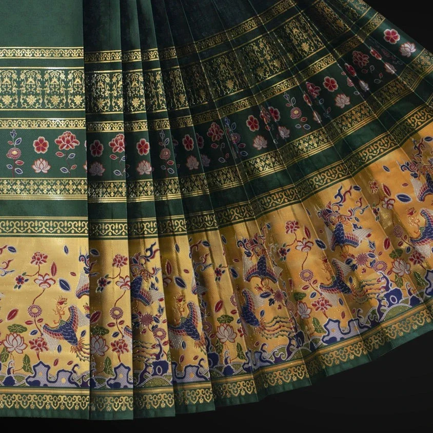 Mudan 牡丹 Peony & Pheasant Wedding Mamian Skirt - Image 6