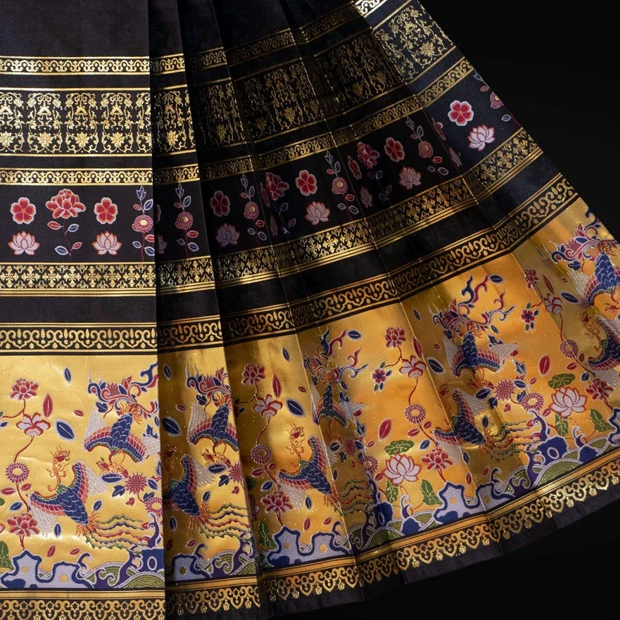 Mudan 牡丹 Peony & Pheasant Wedding Mamian Skirt - Image 8