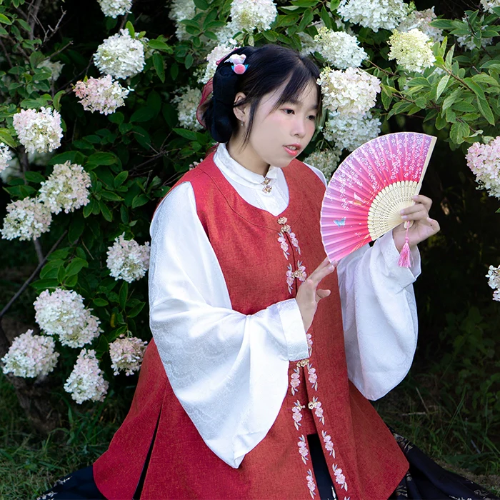 Mulu 母鹿 Doe Ming Dynasty Plus Size Round Collar Embroidered Daily Bijia Vest - Image 6