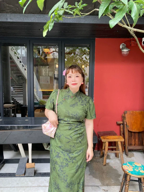 Na Yao 娜瑶 New Chinese Style Floral Plus Size Qipao - Image 3
