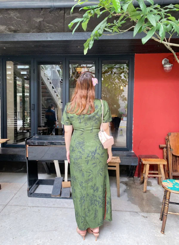 Na Yao 娜瑶 New Chinese Style Floral Plus Size Qipao - Image 8