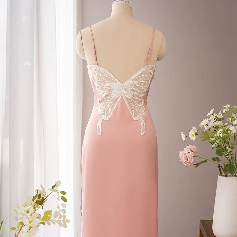 Nai You 奶油 Cream Butterfly Republican Era Lace Qipao Slip Dress - Image 4