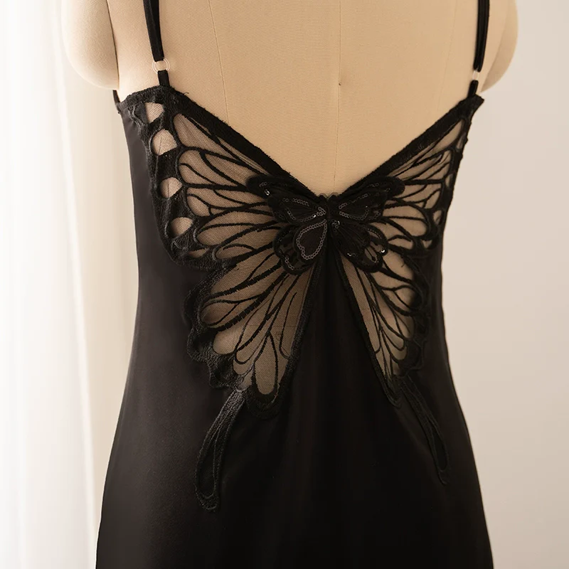 Nai You 奶油 Cream Butterfly Republican Era Lace Qipao Slip Dress - Image 8