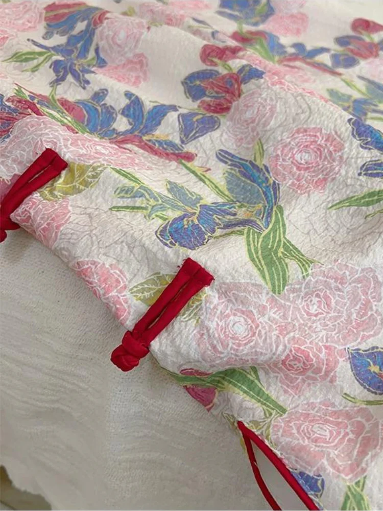 Nainai 奶奶 Grandma's Vintage Inspired Floral Short Sleeve Qipao - Image 9
