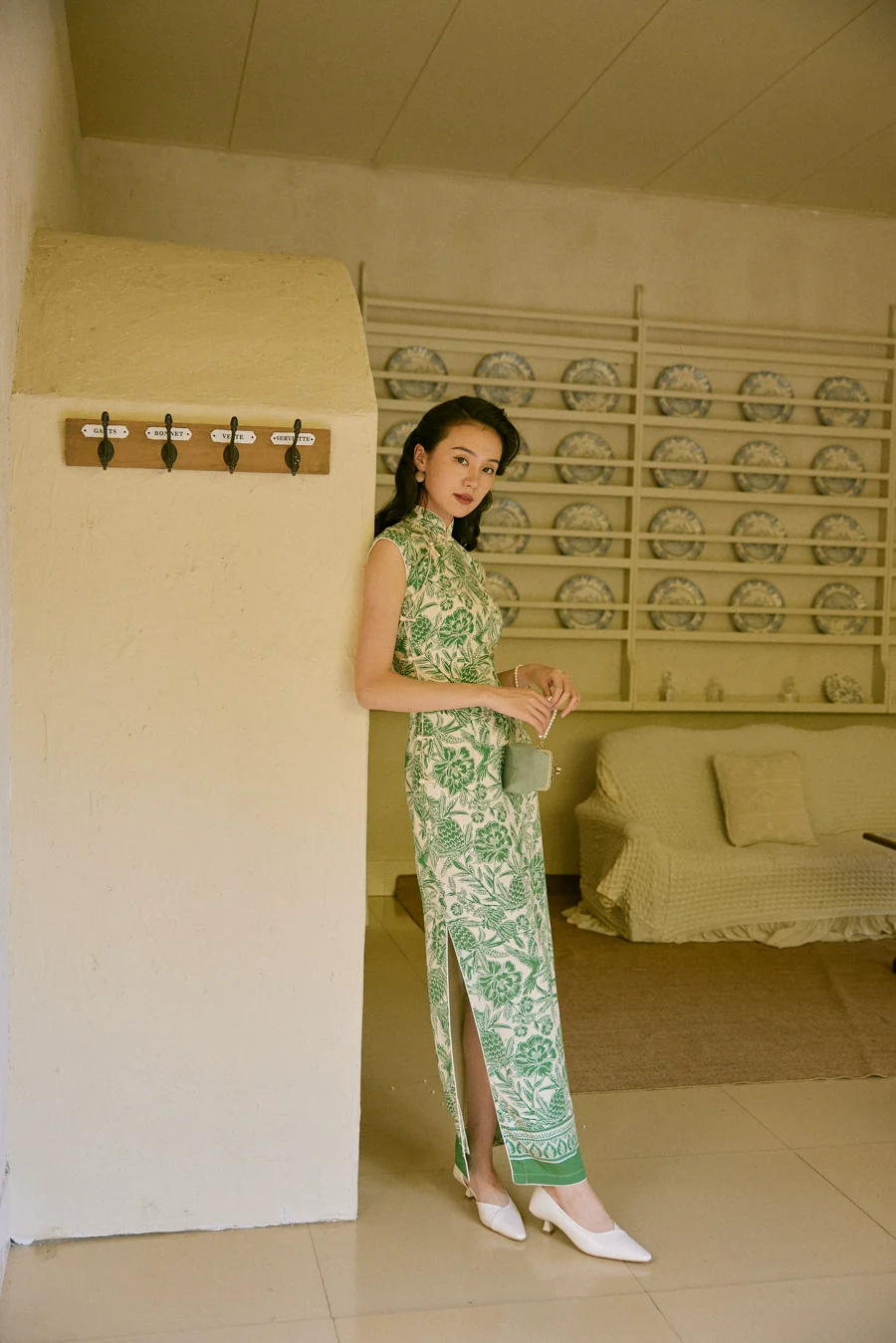 Nan Yang 南洋 Southern Borders 1950s Jungle Print Cap Sleeve Daily Qipao - Image 3