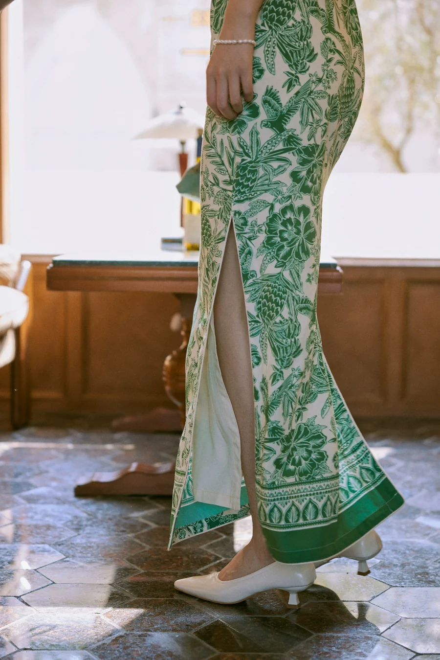 Nan Yang 南洋 Southern Borders 1950s Jungle Print Cap Sleeve Daily Qipao - Image 9