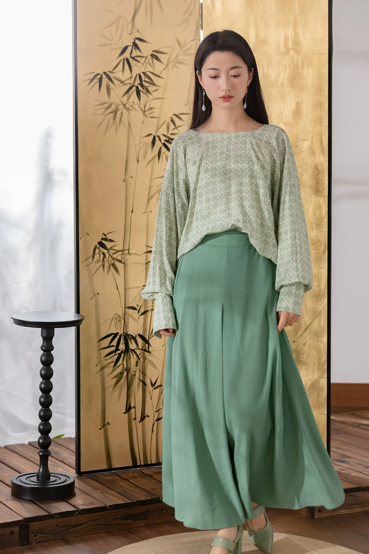 Ningbi 凝碧 Modernized Song Dynasty Feijixiu Sanjianqun Ruqun Set - Image 5