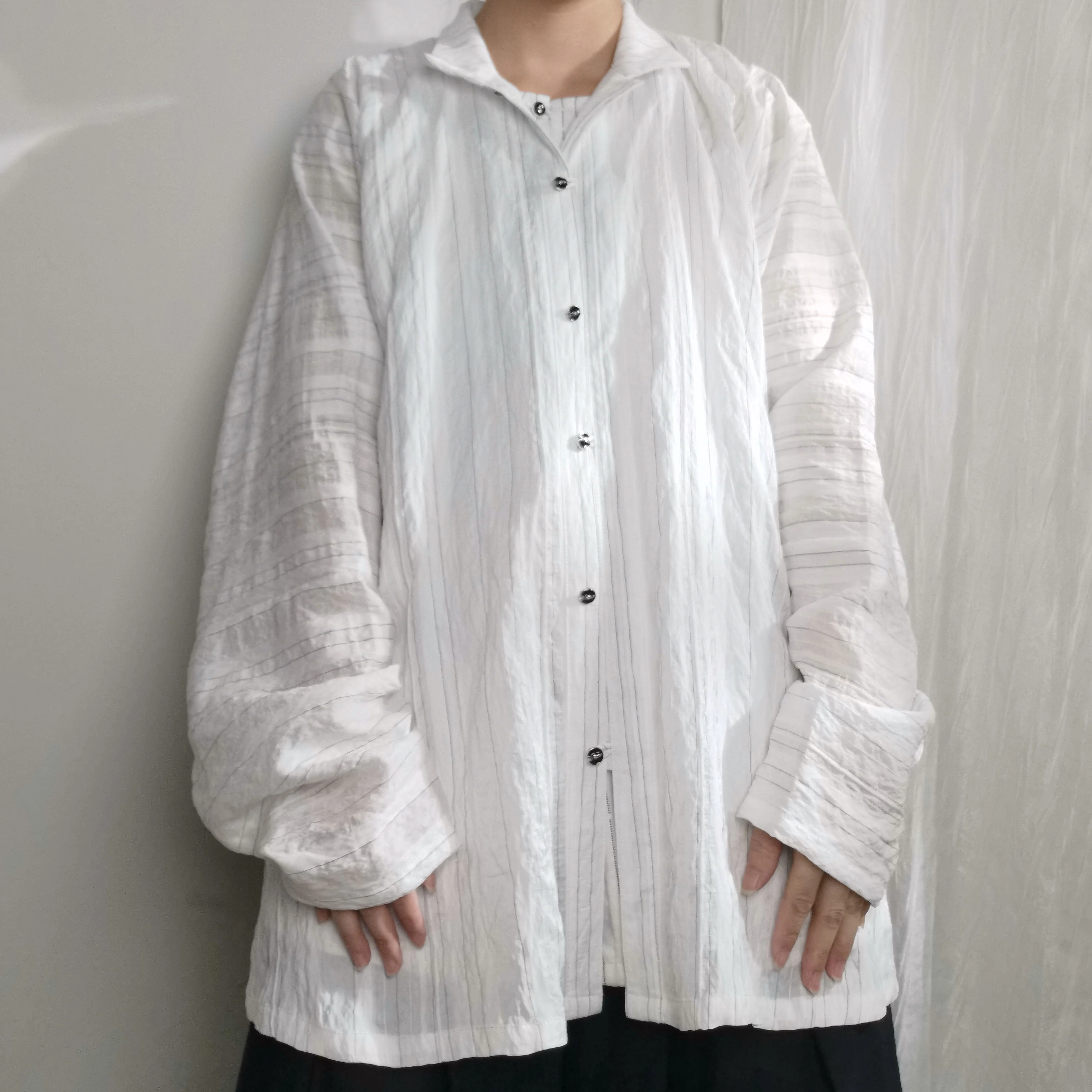 Old Wine 古酒 Modernized Ming Dynasty Men's Liling Duijin Shan Daily Standing Collar Top - Image 2