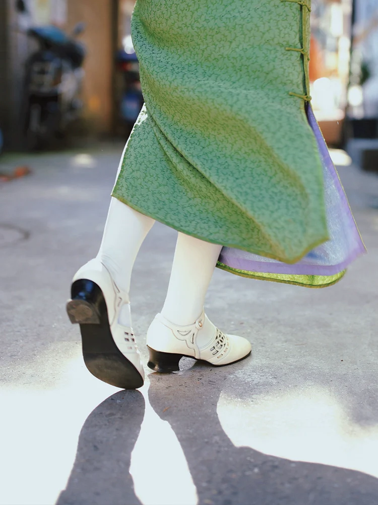 Once in Peking 北平往事 1920s Recreation Goatskin Leather Shoes - Image 3