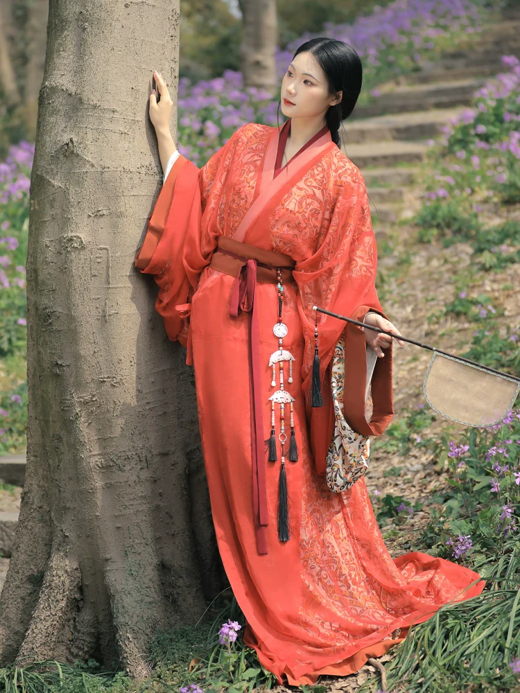 Pan Lóng 蟠龙 Coiled Dragon Warring States Mashan Tomb Restoration Unisex Zhiju Robe - Image 4