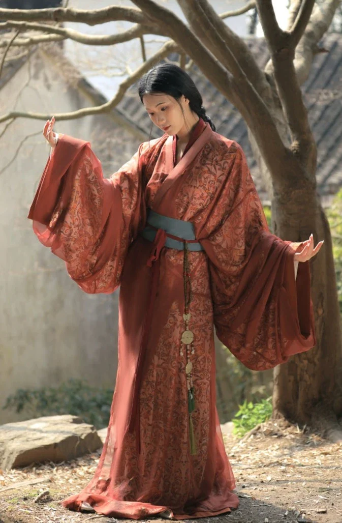 Pan Lóng 蟠龙 Coiled Dragon Warring States Mashan Tomb Restoration Unisex Zhiju Robe - Image 8