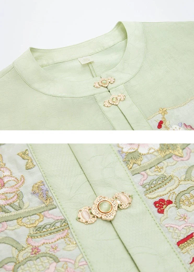 Paradise 天堂 Modernized Ming Dynasty Yuanling Changshan Mamian Spring Aoqun Set - Image 12