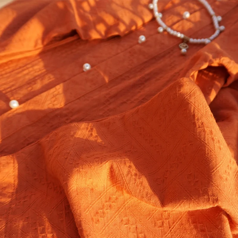 Shi Zi 柿子 Persimmon Ming Dynasty Liling Narrow Sleeve Daily Cotton Shirt - Image 2