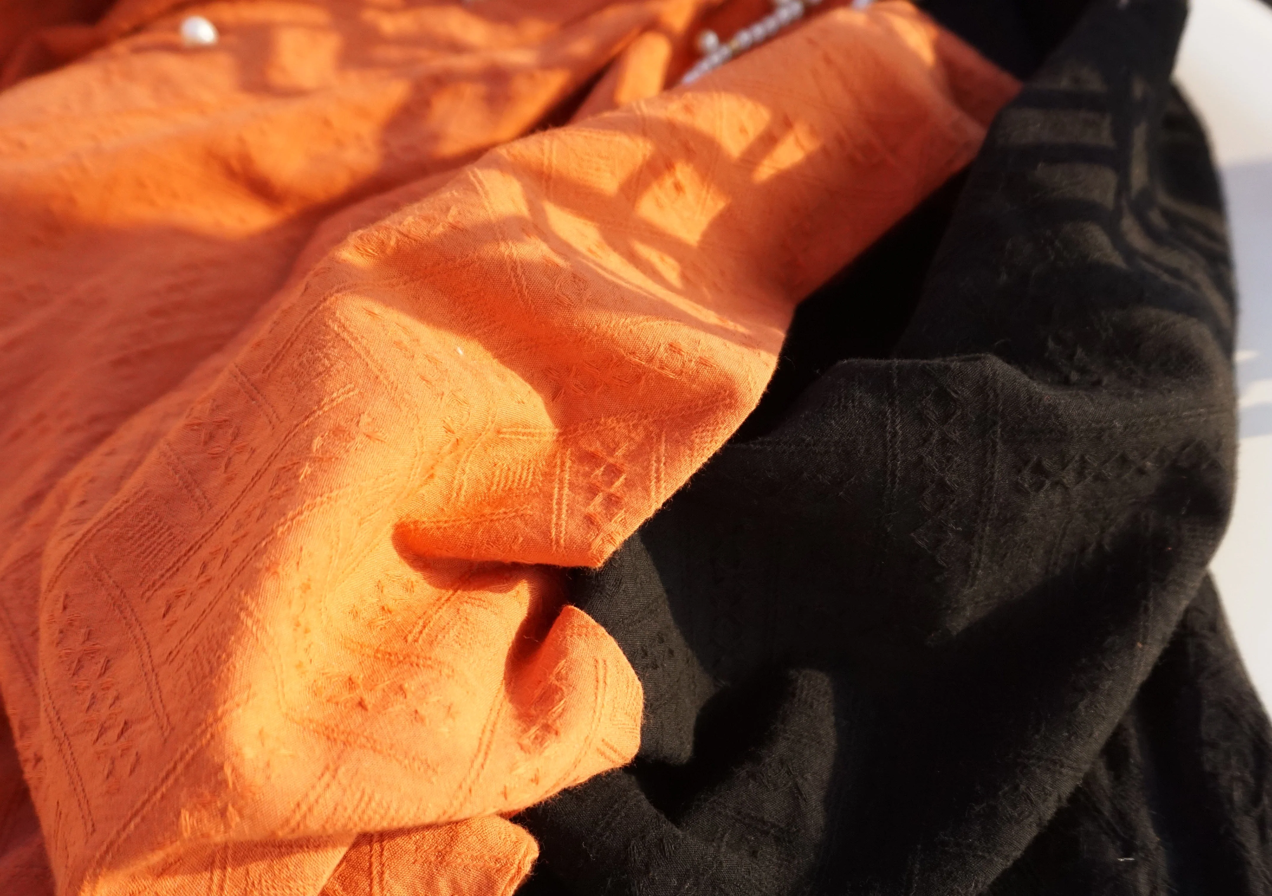 Shi Zi 柿子 Persimmon Ming Dynasty Liling Narrow Sleeve Daily Cotton Shirt - Image 4
