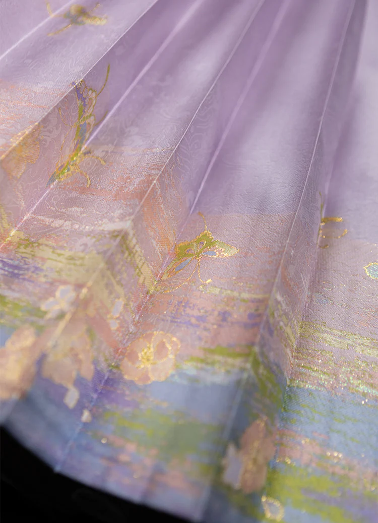 Piao Zheng 飘筝 Floating Kites Modernized Ming Yunjian Cloud Collar Long Top & Mamian Skirt Set - Image 14