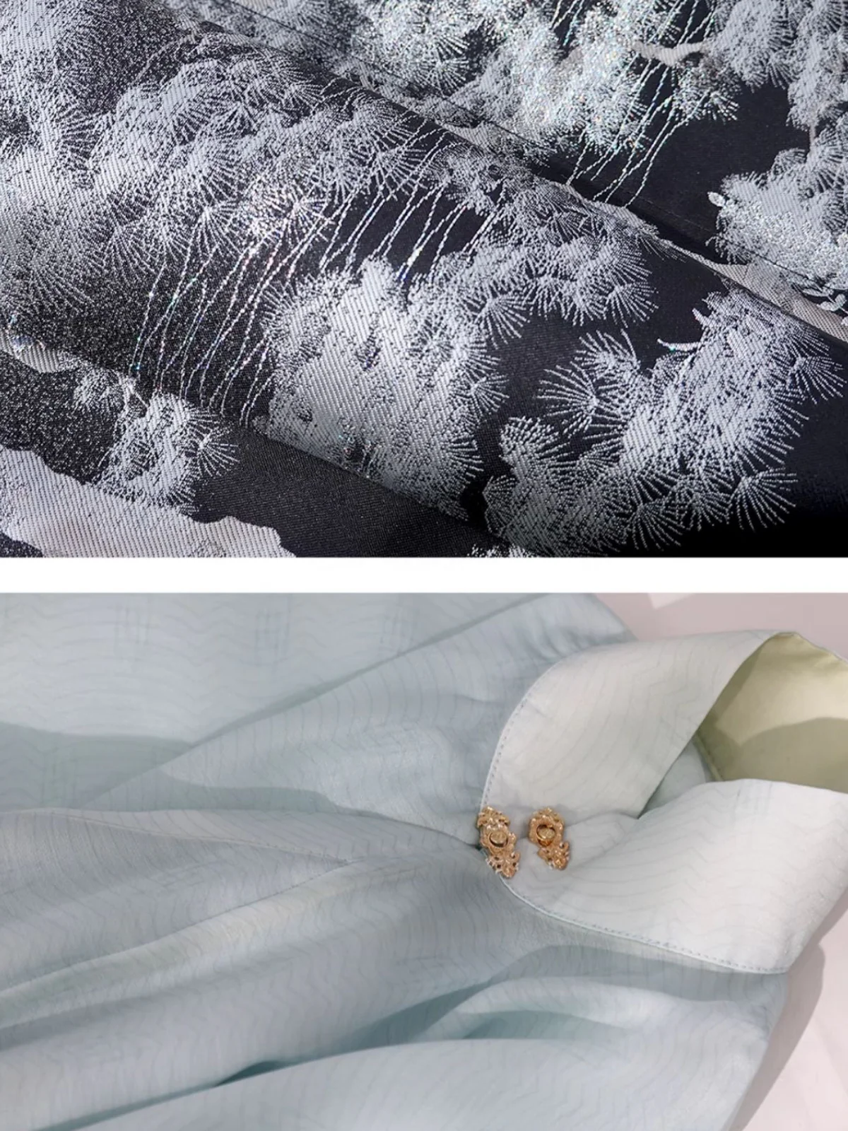 Pine & Snow 有松雪 Late Ming Dynasty Embroidered Bijia Aoqun Set - Image 8