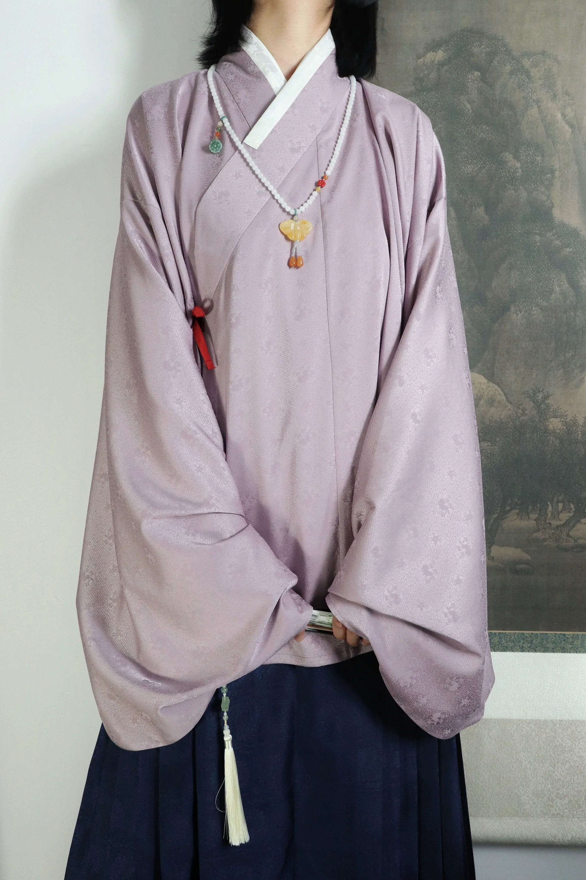 Pipa 琵琶 Lute Sleeve Middle Ming Dynasty Cross Collar Shirt - Image 6