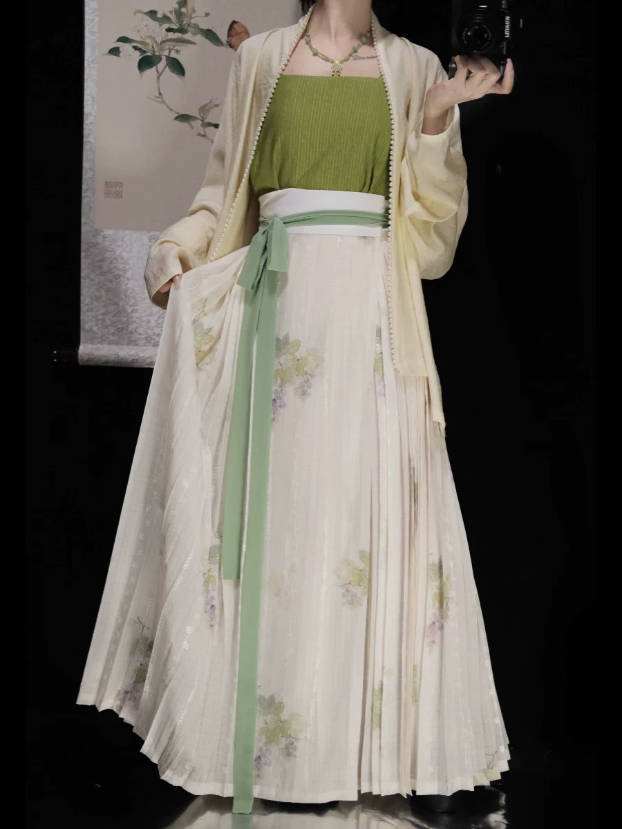 Pu Tao 葡萄 Grape Song Dynasty Various Baidiequn Skirts - Image 12