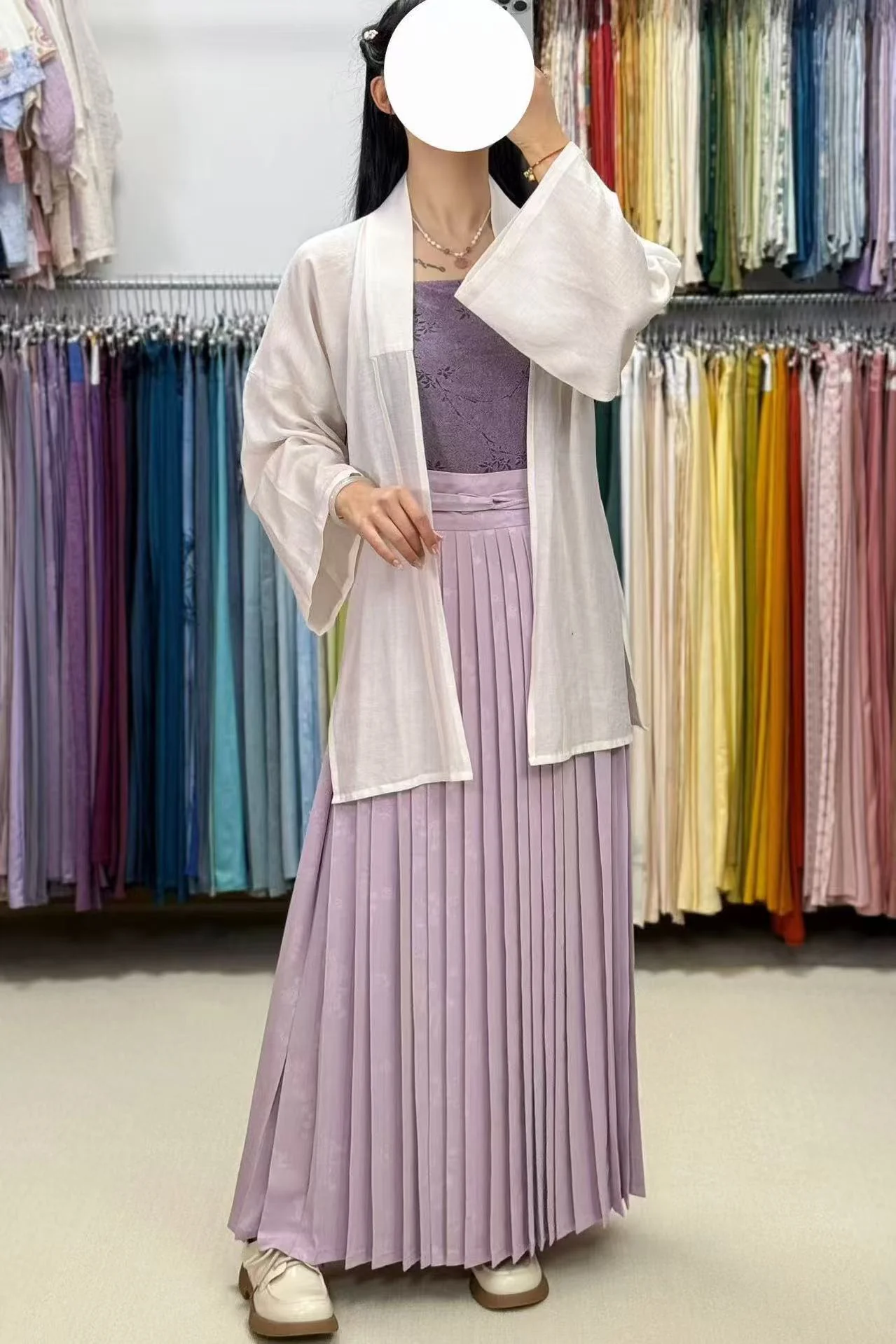 Putao Hudie 葡萄蝴蝶 Grapes & Butterflies Song Dynasty Summer Baidiequn Hundred Pleat Skirt - Image 13